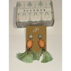 NEW! Plunder Designs Earrings! Coral and mint pierced earrings!
